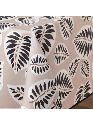 Douceur d’Intérieur Tischdecke aus Polyester mit Druck ALMA in Beige, 150 x 240 cm