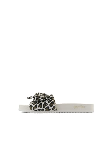 Flip Flop Slides "pool*bow leo" in WeiÃŸ / Braun