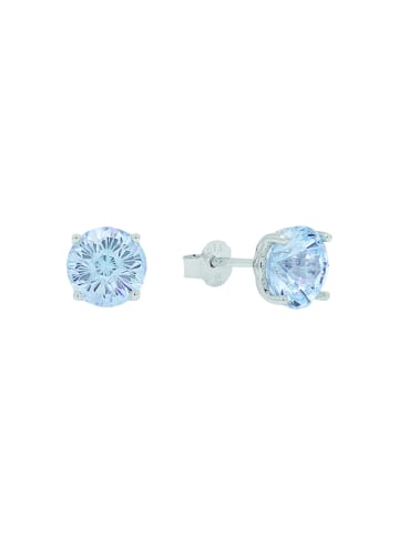 Amor Ohrstecker Silber 925, rhodiniert in Blau