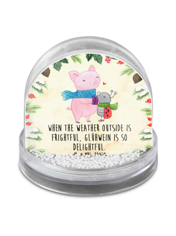 Mr. & Mrs. Panda glitzerkugel Glühschwein Smörle mit Spruch in Naturpapier