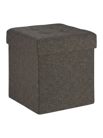 relaxdays Sitzhocker in Braun - (B)38x (H)41 x (T)38 cm