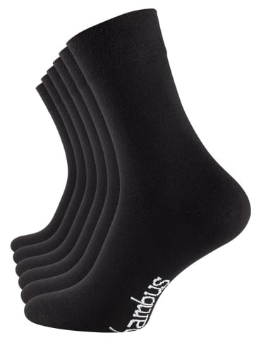 Vincent Creation® "BAMBUS" Socken 6 Paar in schwarz