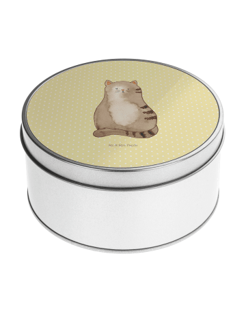 Mr. & Mrs. Panda zuckerdose Katze Sitzen ohne Spruch in Gelb Pastell
