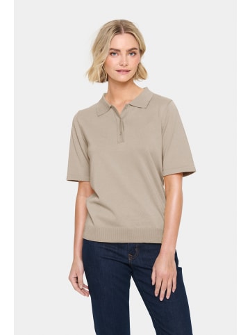 SAINT TROPEZ Strickpullover MilaSZ Lockere Passform in Plaza Taupe Melange