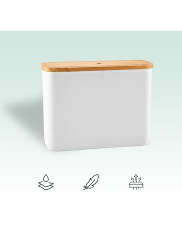 relaxdays Toilettenpapier Aufbewahrung in Weiß - (B)45 x (H)34,5 x (T)15 cm