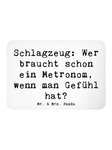 Mr. & Mrs. Panda Magnetpin Spruch Schlagzeug Gefühl mit Spruch in Weiß