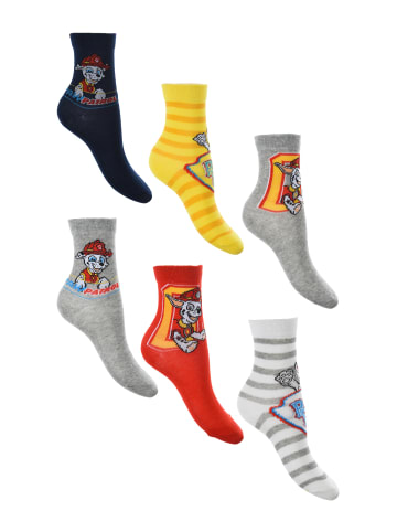 Paw Patrol 6er-Set: Socken Strümpfe Marshall in Mehrfarbig