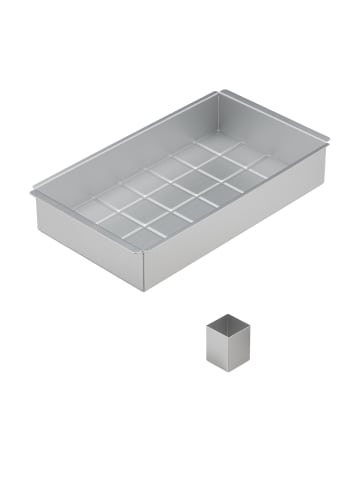 Backform in Silber - (B)31,5 x (H)5,5 x (T)18 cm