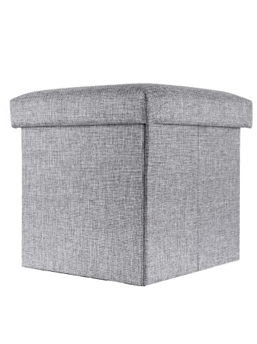 Intirilife Faltbare Sitzhocker 38x38x38 cm in FELS GRAU