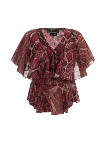 faina Damen Bluse in Rot Schlange