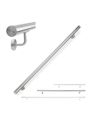 relaxdays Handlauf in Silber - (L)150 cm