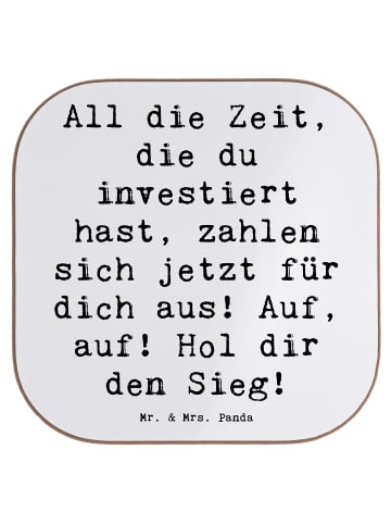 Mr. & Mrs. Panda Bierdeckel Spruch Sportliche Wettkämpfe Erfolg ... in Weiß