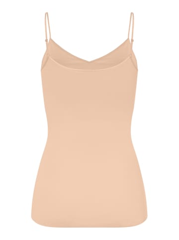 Hanro Spaghettitop Cotton Seamless Padded in Beige