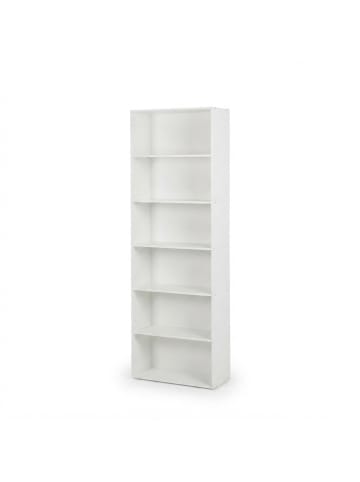 relaxdays Bücherregal in Weiß - (B)60 x (H)178,5 x (T)24 cm