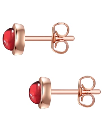 Glanzstücke München Ohrstecker Sterling Silber Granat in roségold