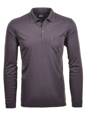 Ragman Poloshirt Langarm in Flieder