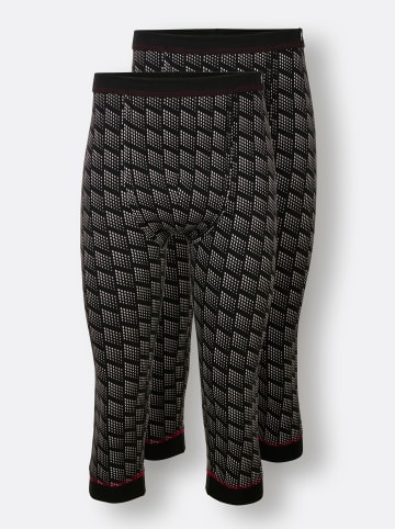 WITT WEIDEN Hose 3/4-lang in schwarz-bedruckt