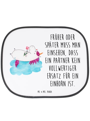 Mr. & Mrs. Panda Auto Sonnenschutz Einhorn Verliebt mit Spruch in Weiß
