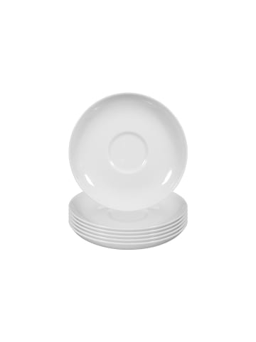 Seltmann Weiden 6er Set Kombi-Untertassen Rondo/Liane in ø 14,7 cm in weiß