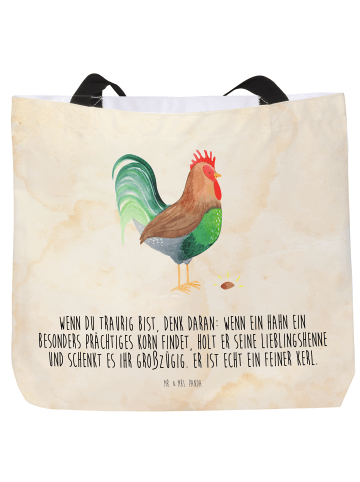 Mr. & Mrs. Panda Tasche Hahn Korn mit Spruch in Vintage