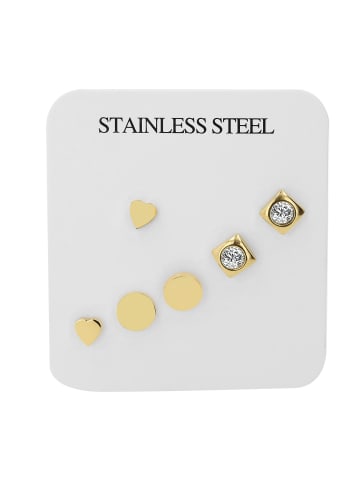 Adeliás Damen Ohrringe – Ohrstecker aus Edelstahl in gold