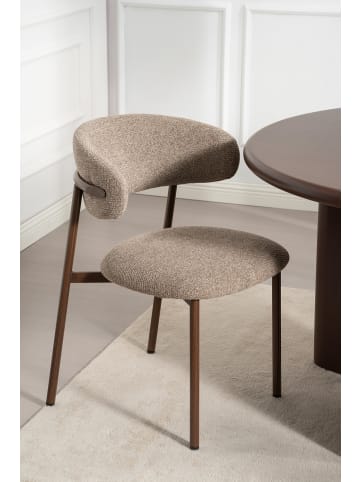 home24 home24 Polsterstuhl 2er-Set im modernen Stil in Taupe