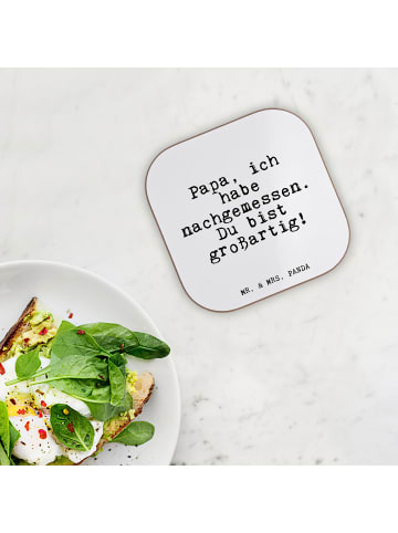 Mr. & Mrs. Panda Untersetzer für Gläser Papa, ich habe nachgemes... in Weiß