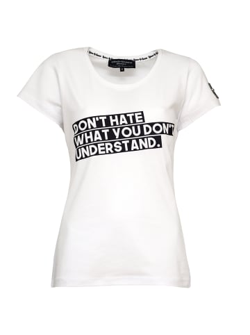 Roberto Geissini Don`t Hate T-Shirt Weiß