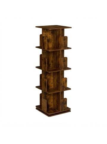 relaxdays Bücherregal in Braun - (B)39 x (H)125,5 x (T)39 cm
