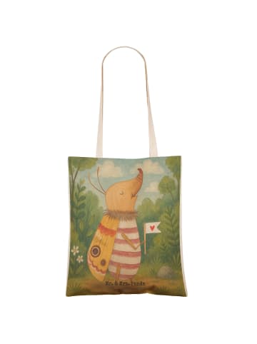 Mr. & Mrs. Panda Shopper-Tasche Nachtfalter Fähnchen Design ohne... in Weiß