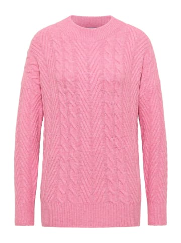 Cecil Pullover mit Zopfmuster in Rosa