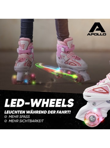 Apollo Rollschuh " Super Quads X-Pro " in weiß/pink