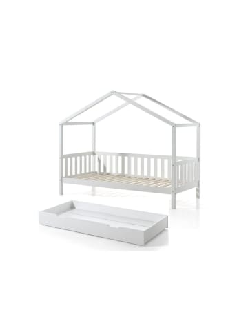 58 aufm Kessel HAUSBETT Kapua 210x170x97 aus Massivholz in Weiß