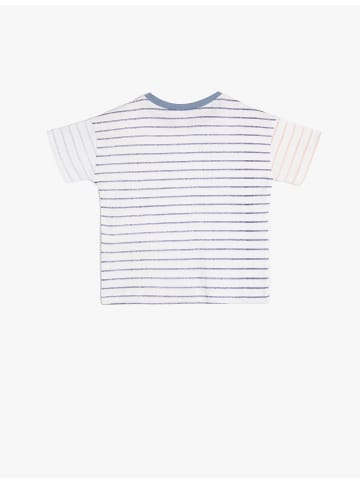 KOTON T-shirt in Ekru Gestreift