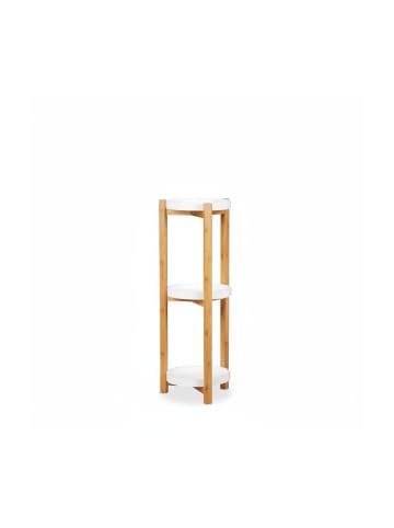 relaxdays Blumenregal in Natur/Weiß - (H)79 x Ø30 cm