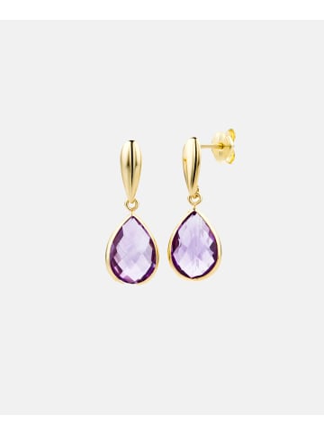 Diamant L'éternel Ohrringe aus 585 Gelbgold mit Amethyst