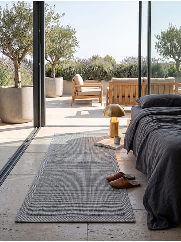 KADIMA DESIGN Teppichläufer Uni flachgewebt pflegeleicht Wohnzimmer Flur Esszimmer in Grau
