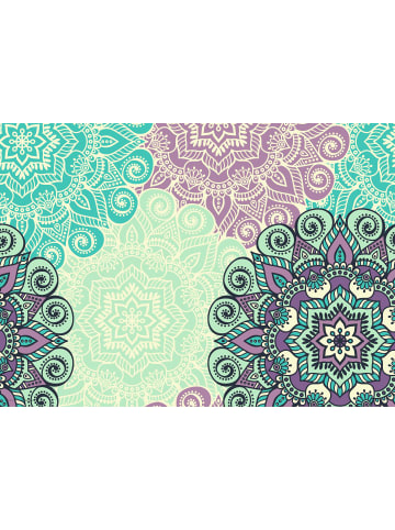 Cover-your-desk.de  Schreibtischunterlage – “Mandala grün-türkis“ (L)70 x (B)50 