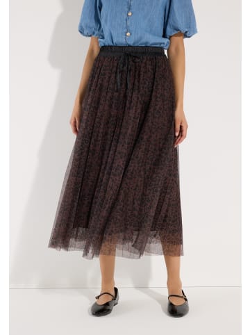 More & More trendiger Maxi-Meshrock, Leoprint in leo print