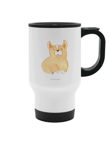 Mr. & Mrs. Panda Kaffeebecher To Go Corgie ohne Spruch in Weiß