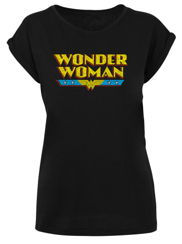 F4NT4STIC T-Shirt DC Comics Superhelden Wonder Woman Crackle Logo in schwarz