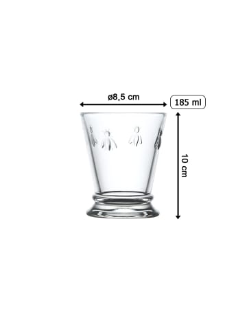 La Rochere 6er Set Wassergläser Biene Abeille in Transparent 185 ml in transparent