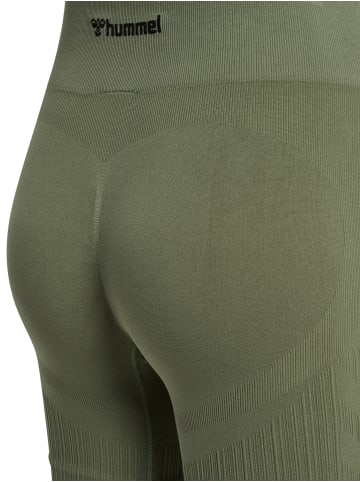 Hummel Hummel Tight Kurze Hose Hmlmt Yoga Damen Dehnbarem Feuchtigkeitsabsorbierenden Nahtlosen in DEEP LICHEN GREEN