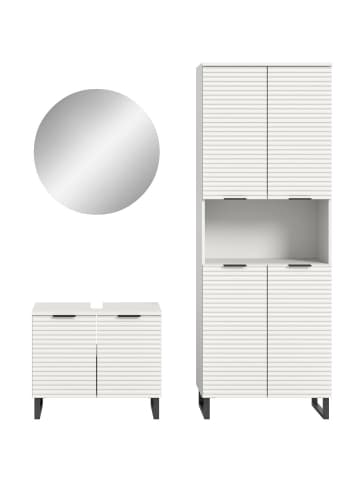 ebuy24 Badmöbelset Riff Weiß 155 x 34 cm