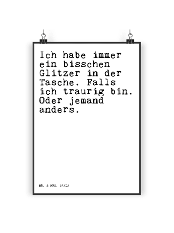 Mr. & Mrs. Panda Bild Ich habe immer ein... mit Spruch in Weiß