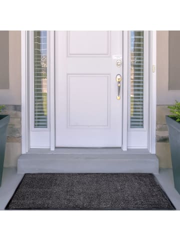 relaxdays Schmutzfangmatte in Schwarz/Grau - (B)120 x (T)90 cm