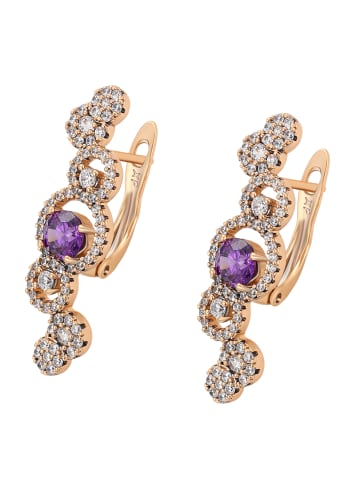 faina Women Earrings in Rose Gold Violet