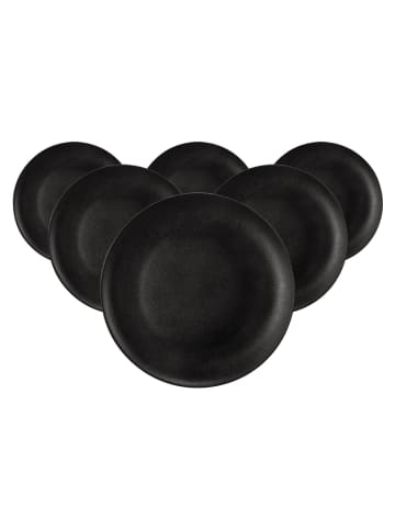 Seltmann Weiden 6er Set Frühstücksteller Liberty Velvet Black in Schwarz ø 22,7 cm in schwarz
