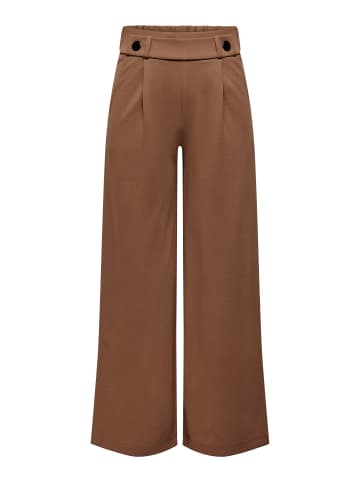 JACQUELINE de YONG Marlene Hose Schlupf Stoffhose GEGGO New Long Culotte Flare Pants in Hellbraun