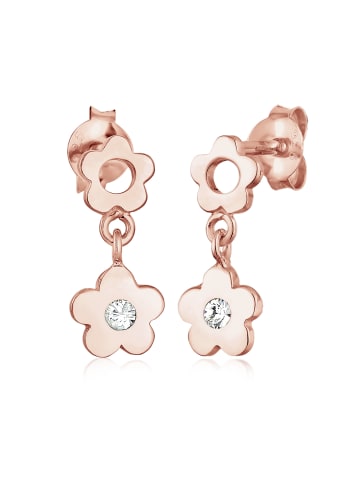 Elli Ohrringe 925 Sterling Silber Blume in Rosegold